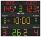 Tableaux d'affichage Multisports avec noms des �quipes programmables - Approuv� par la FIBA